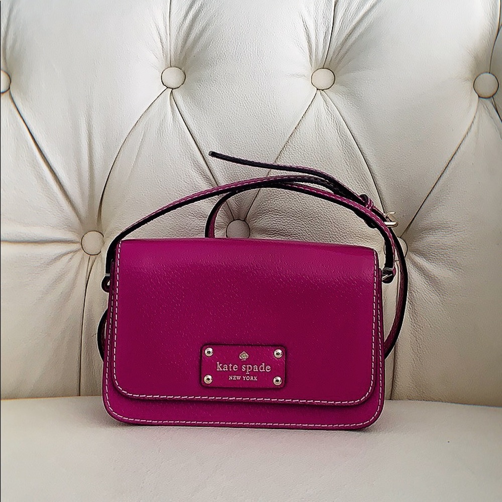 Kate Spade Magenta Leather Crossbody Bag